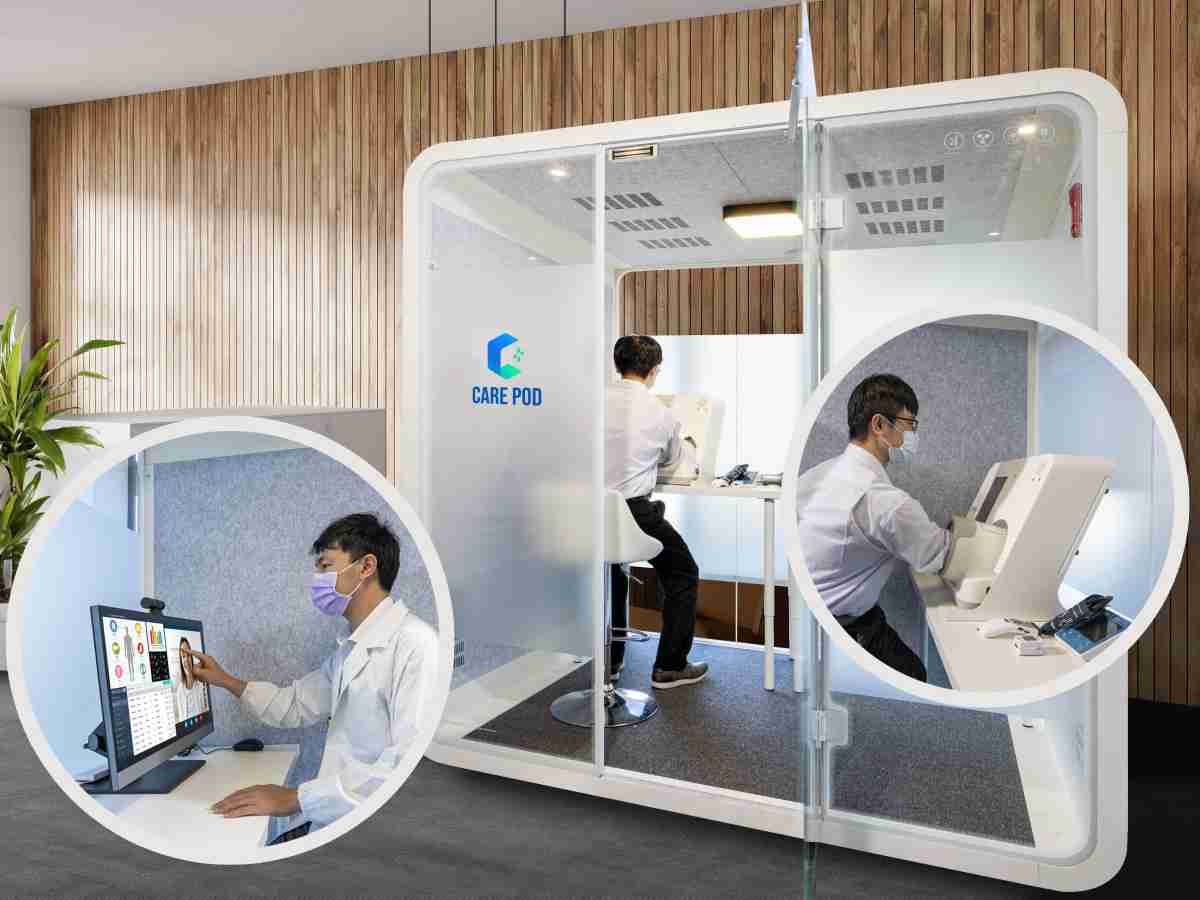 达擎于医疗科技展中展出＂远距诊疗舱＂，，，以因应医疗数字化及社会高龄化趋势下、、、、复诊及慢性病患等族群对于远距看诊需求逐渐升高所推出的创新整合方案。。多功能合一、、、高隐私性的远距诊疗舱可根据病患端与医师端的不同需求，，，提供弹性化及客制化功能，，，节省医生和病患的精力及时间