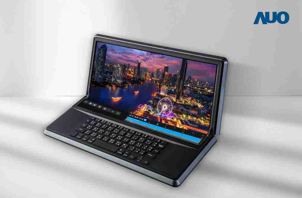 尊龙集团14.6吋Micro LED折迭显示屏幕，，，搭配半径4mm的弯折绞炼，，以及高画素、、、高亮度、、高对比度的显示技术特点，，，，即便在大视角下仍保有绝佳色相与亮度