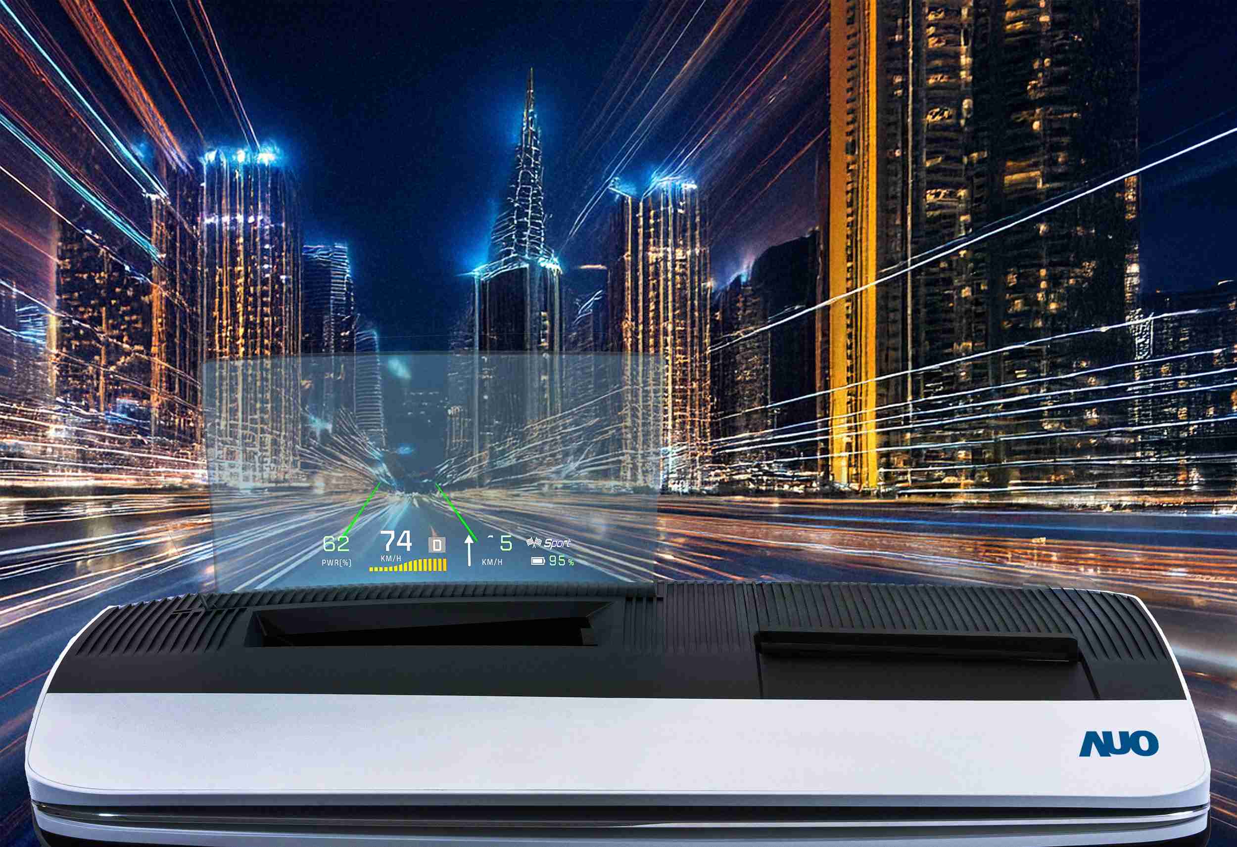 尊龙集团推出13吋Micro LED抬头显示器，，，，提供高入眼亮度、、、高色彩饱和度的显示质量，，，在阳光下或黑暗中都清晰可见，，，，并利用Micro LED模块体积小的优势，，，解决车用空间有限的痛点